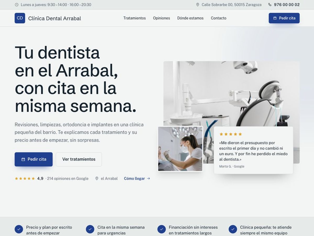 La misma web rehecha por nosotros